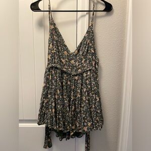 Storia Green Floral Romper